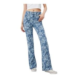 LoveShackFancy Blue Floral Women Jeans
